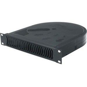 Middle Atlantic Quiet Blower 1/2 Rack Panel 1 Space 50 CFM 32dB 10in. W Black Powder Coat finish