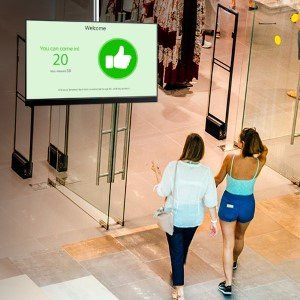 Hanwha Wisenet Occupancy Monitoring Application security software interface dashboard