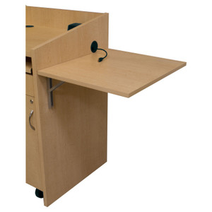 Middle Atlantic L2 Series Flip UP Shelf 21IN W Grained Dark Cherry Melamine - L2-FLIPSHELF-GC