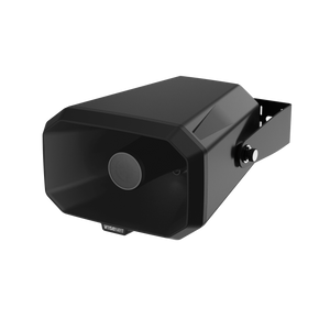 Hanwha SPA-H100B IP horn speaker for security systems and outdoor audio surveillance