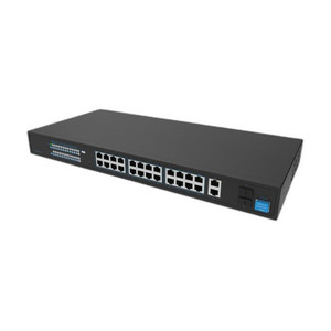 Hanwha SW28g Wisenet SKY 26-Port PoE+ Switch