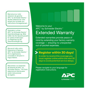 APC by Schneider Electric 2 Year On-site Warranty EXT FOR (1) Galaxy VS 10 TO 15KW UPS