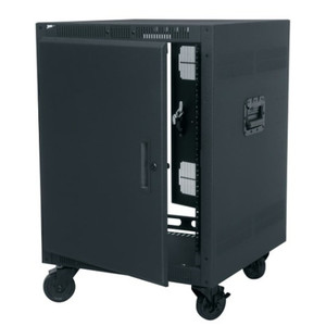 Middle Atlantic 14 Space (24-1/2) 26 Deep Portable Rolling Rack With Locking Front & Rear Doors