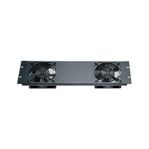 Middle Atlantic Quiet Fan Panel 100 CFM 3 space Includes 2 Fans and Grills Black Brushed and Anodized Finish