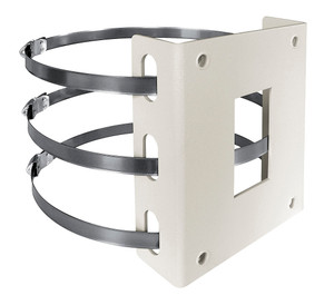 Hanwha SHB-V-DBHWGC pole mount for security cameras, black aluminum bracket