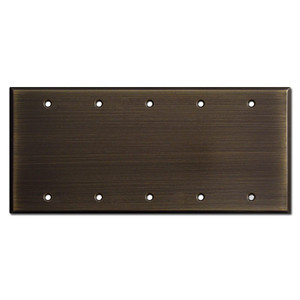 Middle Atlantic 5 Gang Trim Plate Bronze - TRIM5-BZ