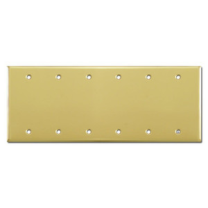 Middle Atlantic 6 Gang Trim Plate Brass - TRIM6-BR