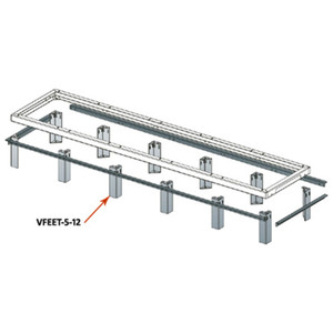 Middle Atlantic 11 1/2in. Feet For Use w/RIB-3 In Rasied Floor Applications - VFEET-3-12