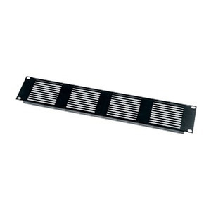 Middle Atlantic 2 Space (3 1/2in. ) VTP-2 Slotted Vent Panel Black Brushed and Anodized Finish