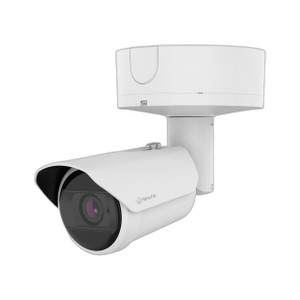 Hanwha PNO-A9082R 8MP outdoor AI IR bullet security camera front view