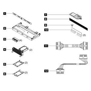 Lenovo 4XH7A82916 SR650 V3 Middle 4X3.5INC Sas/sata BP KIT