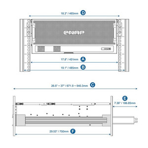 QNAP Standard Rack Mount Unit Size - SP-EAR-QSWSTANDARDRACK-01