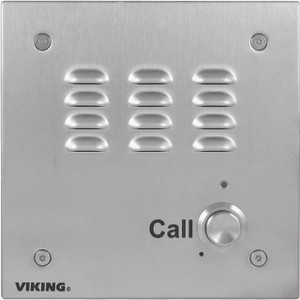 VoIP Stainless Steel Handsfree Speaker Phone  Vandal Resistant 14 Gauge Louvered Stainless Steel  Flush Mount with Included Rough-In Box or Surface Mount with an Optional VE-5x5 with Enhanced Weather Protection (EWP)