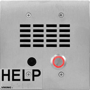 IP Emergency Phone with HD Video  Stainless Steel  Flush Mounts in a Double Gang Box or Surface Mount with an Optional VE-Series Box