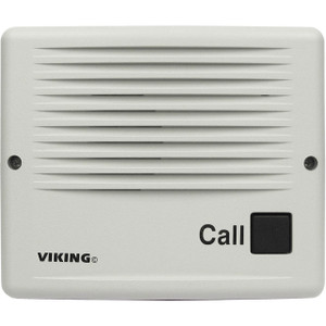 VoIP Speaker Phone with Push Button  UV Stable Light Gray Plastic  Surface Mount Only with Enhanced Weather Protection (EWP)