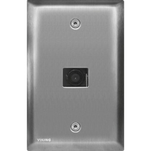 Brushed Stainless Steel Single Gang Compact Color Video Camera Kit  Flush Mount in a Single Gang Box or Surface Mount with an Optional VE-3x5