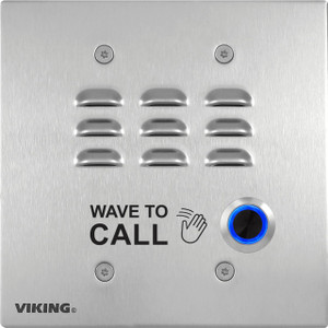 Touch Free VoIP Entry Phone with Enhanced Weather Protection (EWP)  Vandal Resistant 14 Gauge Leouvered Stainlee Steel  Flush Mount in a Standard Double Gang Box.