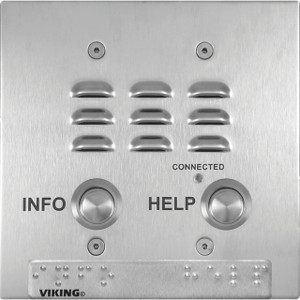 Vandal and Impact Resistant Handsfree Doorbox  UV Stable Light Gray Plastic Chassis  Surface Mount Only with Enhanced Weather Protection (EWP)