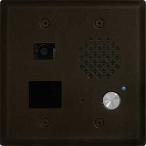 Oil Rubbed Bronze Entry Phone with Proximity Card Reader & Color Video Camera  Flush Mounts in a Double Gang Box or Surface Mount with an Optional VE-5x5