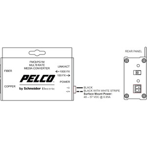 Pelco FMCI-PG1M Gigabit SFP Fiber Media Converter