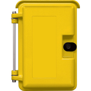 Yellow Heavy-Duty Outdoor Enclosure with Separate in. in. Telephonein. in. Label