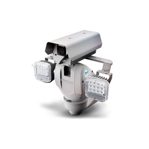 Pelco ES6230-12P-R2 2MP 30x PTZ IR Wiper PoE+ surveillance camera front view