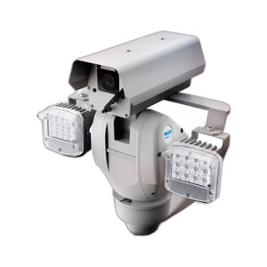 Pelco ES6230-12P-R2 2MP 30x PTZ IR Wiper PoE+ surveillance camera front view