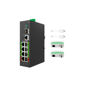 Altronix EoC 8 Port Receiver with Integrated 240W PoE/PoE+ Switch 100Mbps per Port 1U - EBRIDGE800E