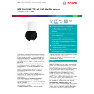 Bosch Wall arm & PSU for AD7100i fiber 120VAC - NDA-7100-PA2H