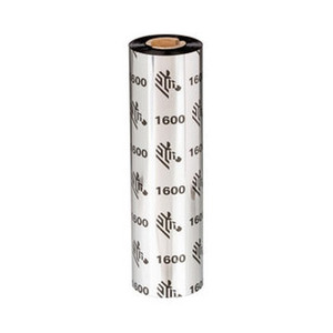 Zebra Wax Ribbon 110mmx300m (4.33inx984ft) 1600; Standard 25mm (1in) core 24/box - 01600GT11030