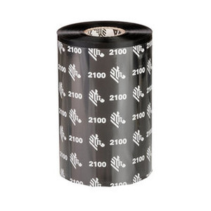 Zebra Wax Ribbon 220mmx450m (8.66inx1476ft) 2100; High Performance 25mm core 12/box - 02100BK22045