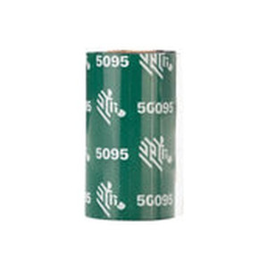 Zebra Resin Ribbon 57mmx74m 5095; High Performance 12mm core 48 rolls/Case - 05095ZD25707