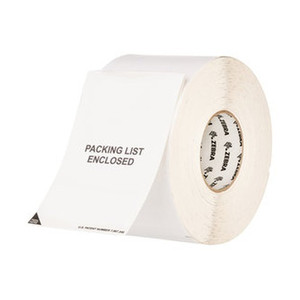 Zebra Label Polyester 6.625x6in ; DT Z-Slip Coated Permanent Adhesive 3in core 660/roll - 10004425