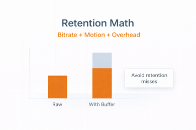 Retention Math for IP Cameras: Bitrate, Motion, Storage Traps