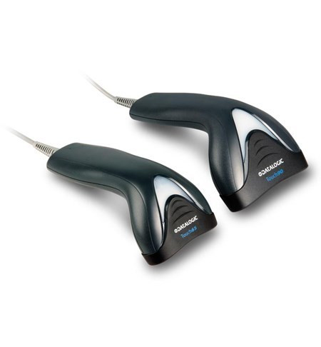 TD1100 Datalogic contact barcode scanner cable and connector closeup