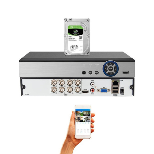 Speco Technologies 8 Channel Wall Mount HU DVR 2TB TAA - D8WHU2TB