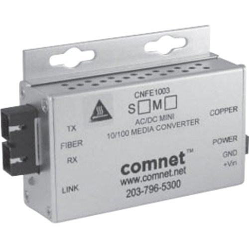 Comnet Small Size 100Mbps Media Converter (A) ST Connector AC/DC Power mm 1 fiber - CNFE1002MAC1A-M