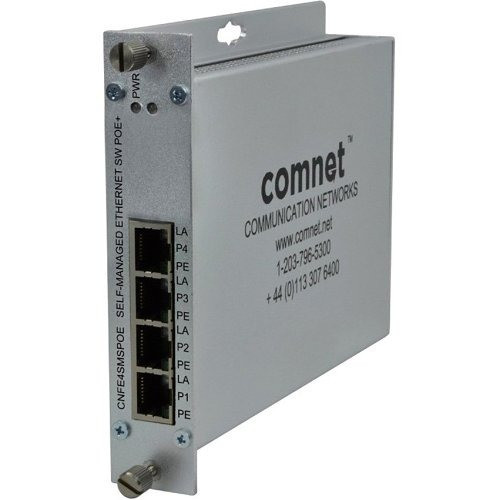 Comnet Unmanaged Switch 4 Port 100Mbps 4 Copper SFP Sold Separately - CNFE4TX4US