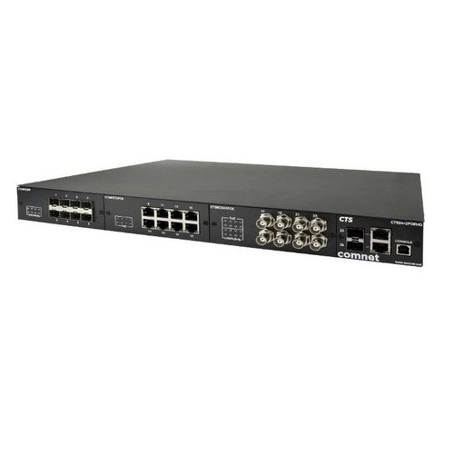Comnet CTS Chassis with 24 CopperLine Ports with BNC Coaxial Cable Interface and - CTS24+2EOCPOE