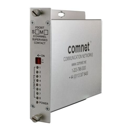 Comnet 8-Channel Supervised Contact Closure Receiver (Non-Latching) RS-485 Interface - FDC80NLR485