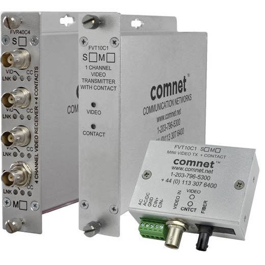 Comnet RS232/422 DB25 Repeater 1310/1550nm RTS/CTS Timer + Anti-Streaming mm 1 fiber - FDX55M1