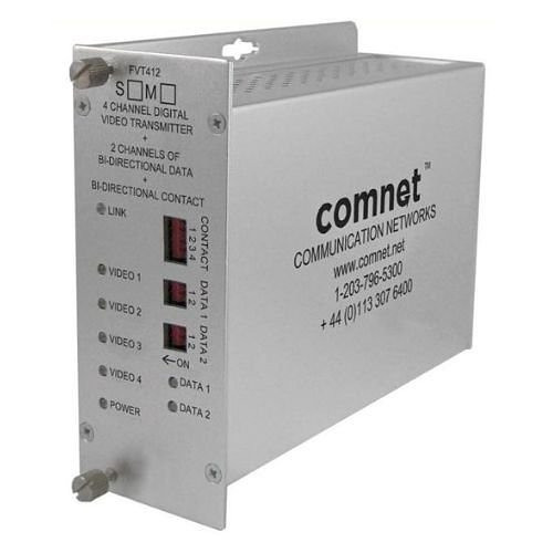 Comnet 4-Channel Digitally Encoded Video Transmitter + 4 Bi-directional Data Channels - FVT40D4SFP