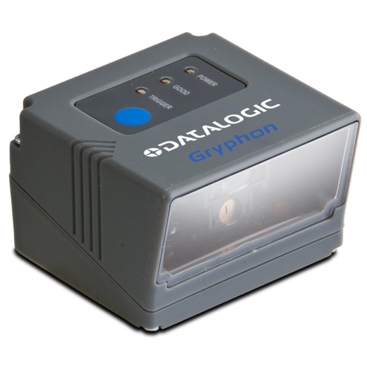 Datalogic GFS4150-9 scanner mounting bracket and connection ports detail