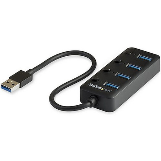 StarTech 4 Port USB 3.0 HUB With Individual Port - HB30A4AIB
