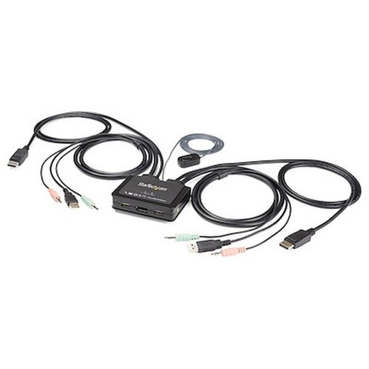 StarTech 2 Port Displayport KVM Switch W/built-in - SV211DPUA4K
