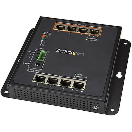 StarTech Industrial 8 Port Gigabit POE Switch UP TO - IES81GPOEW