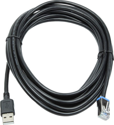 Datalogic 90A052292 USB Type-A External Power Cable 15ft Black Connector