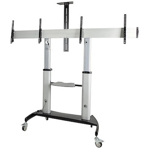 StarTech Heavy Duty Dual Screen Rolling TV Stand - STNDMTVDUO
