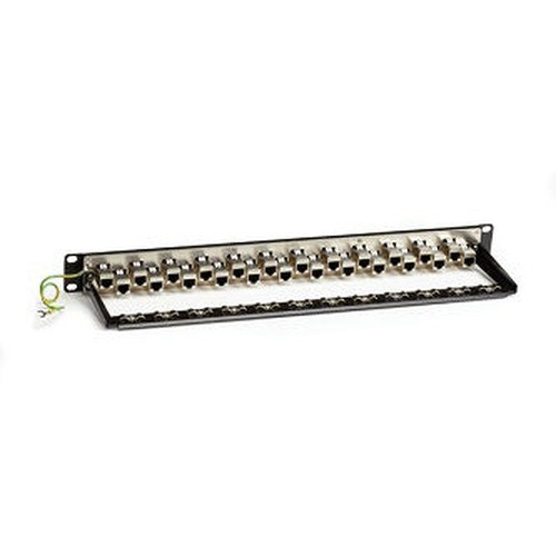 Black Box CAT6A Staggered Feed-through Patch Panel - C6AFP70S-24