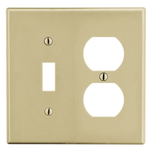 Hubbell PJ18I 2-Gang Wallplate - Ivory